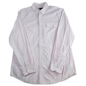 Gap Slim Fit Button Down Shirt Mens XL Pink Cotton Casual Oxford Preppy Workwear